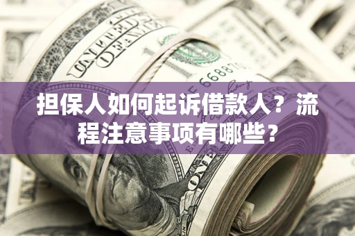 济南担保人如何起诉借款人？流程注意事项有哪些？